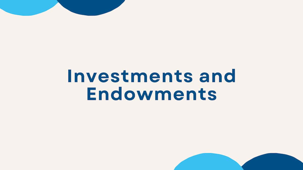 Investments and Endowments