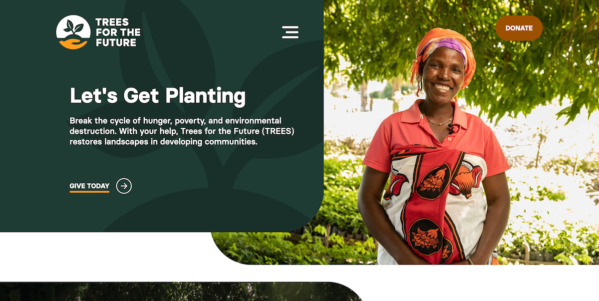 Trees for the Future - Amazing Nonprofit Website Designs