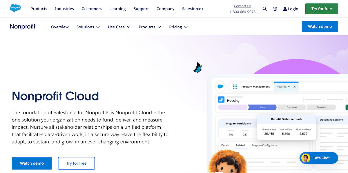 Salesforce Nonprofit Cloud - Best Nonprofit CRM Software